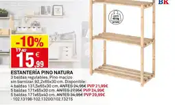 Bricoking Estantería pino natura oferta