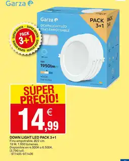 Bricoking Down light led pack 3+1 oferta