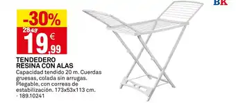 Bricoking Tendedero resina con alas oferta