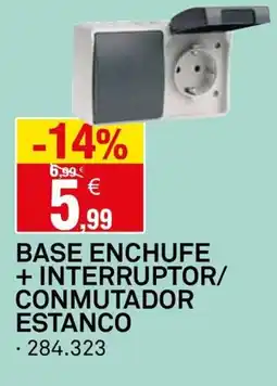 Bricoking Base enchufe + interruptor/ conmutador estanco oferta