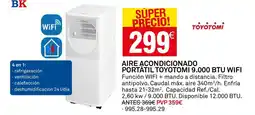 Bricoking TOYOTOMI Aire acondicionado portátil 9.000 btu wifi oferta