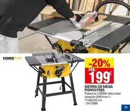 Bricoking POWERPLUS Sierra de mesa powx07595 oferta