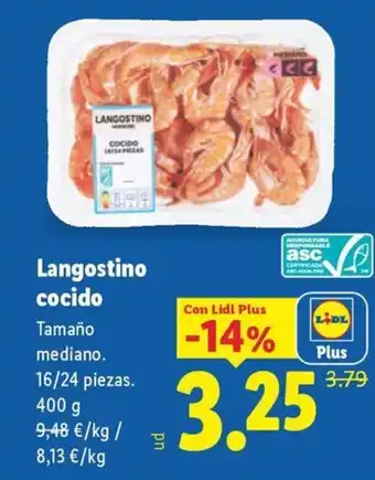 Langostino cocido