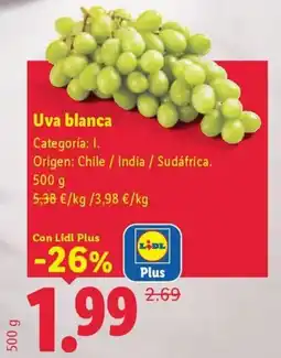 Lidl Uva blanca oferta
