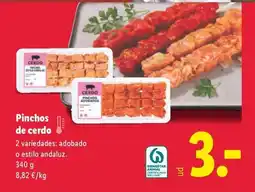 Lidl Pinchos de cerdo oferta