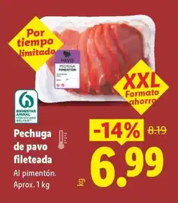 Lidl Pechuga de pavo fileteada oferta