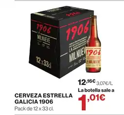 Hipercor ESTRELLA GALICIA 1906 Cerveza oferta