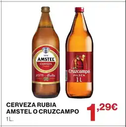 Hipercor AMSTEL O CRUZCAMPO Cerveza rubia oferta