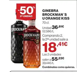 Hipercor Ginebra brockman's u orange kiss oferta