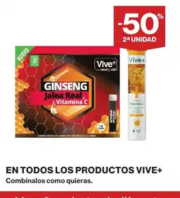 Hipercor VIVE+ En todos los productos oferta