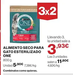 Hipercor ONE Alimento seco para gato esterilizado oferta