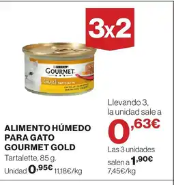 Hipercor Alimento húmedo para gato gourmet gold oferta