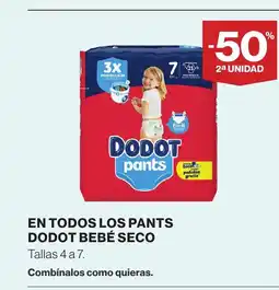 Hipercor En todos los pants dodot bebé seco oferta