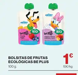 Hipercor BE PLUS Bolsitas de frutas ecológicas oferta