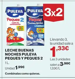 Hipercor Leche buenas noches puleva peques y peques 2 oferta