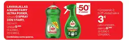 Hipercor FAIRY Lavavajillas a mano fairy ultra poder, o spray 3 en 1 oferta