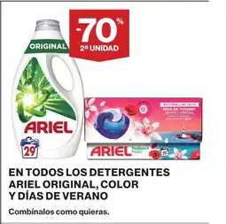 Hipercor En todos los detergentes ariel original, color y días de verano oferta
