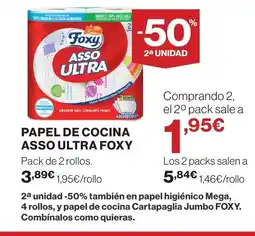 Hipercor FOXY Paquete 100% reciclable asso ultra oferta