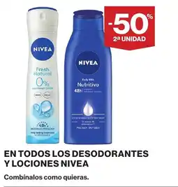Hipercor NIVEA En todos los desodorantes y lociones oferta