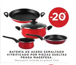 Hipercor Batería de acero esmaltado vitrificado por piezas sueltas praga magefesa oferta