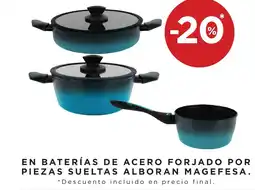 Hipercor En baterías de acero forjado por piezas sueltas alboran magefesa oferta