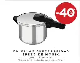 Hipercor En ollas superrápidas speed de monix oferta