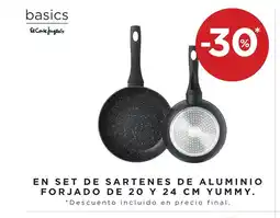 Hipercor En set de sartenes de aluminio forjado oferta