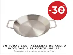 Hipercor En todas las paelleras de acero inoxidable el corte ingles oferta