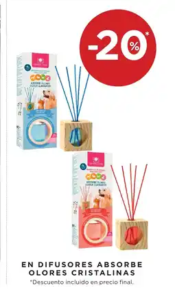 Hipercor En difusores absorbe colores cristalinas oferta
