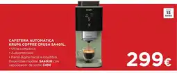 Hipercor Cafetera automática krups coffee crush sa401l oferta