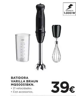 Hipercor Batidora varilla braun mq50051bkn oferta