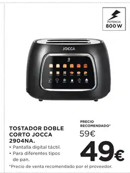Hipercor Tostador doble corto jocca 2904na oferta
