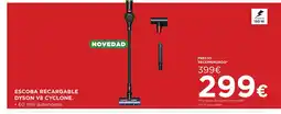 Hipercor DYSON Escoba recargable v8 cyclone oferta