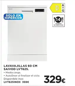Hipercor SAIVOD Lavavajillas lvt625 oferta