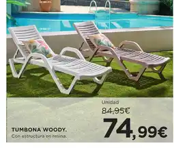 Hipercor Tumbona woody oferta