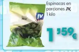 Congelados Copos JV Espinacas en porciones oferta