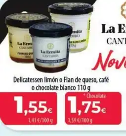 Spar La Palma Delicatessen limón o Flan de queso, café o chocolate blanco 110 g oferta