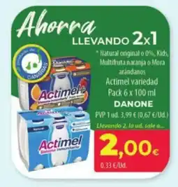 Spar La Palma DANONE Actimel variedad oferta