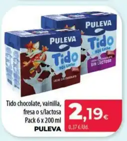 Spar La Palma PULEVA Tido chocolate, vainilla, fresa o s/lactosa oferta