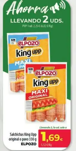 Spar La Palma ELPOZO Salchichas King Upp original o pavo oferta