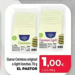 Spar La Palma EL PASTOR Queso Cremoso original o light lonchas oferta