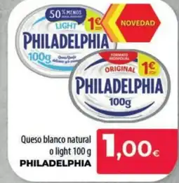 Spar La Palma PHILADELPHIA Queso blanco natural o light oferta