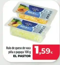 Spar La Palma EL PASTOR Rulo de queso de vaca piña o papaya oferta