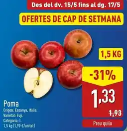ALDI Origen - poma oferta