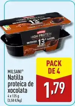 ALDI Milsani - natilla proteica de xocolata oferta