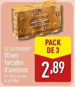 ALDI El cultivador - olives farcides d'anxoves oferta