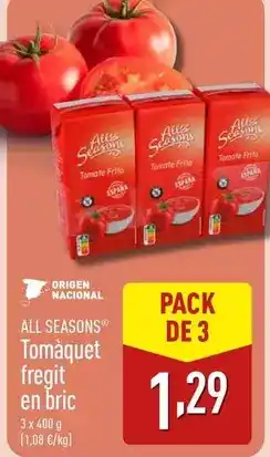 ALDI España - tomaquet fregit en bric oferta