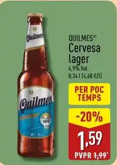 ALDI Quilmes - cervesa lager oferta