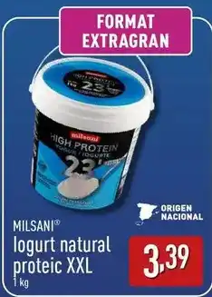 ALDI Milsani - logurt natural proteic xxl oferta