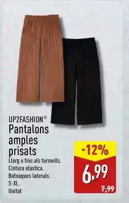 Up fashion - pantalons amples prisats